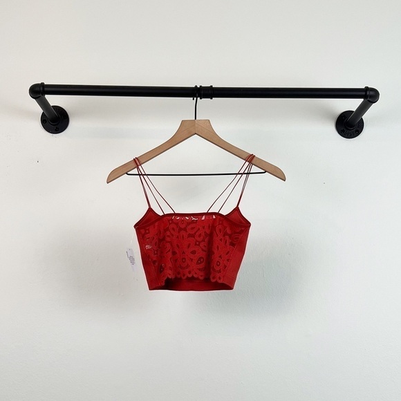 NWT Gilly Hicks Seamless Lace Back Double Strap Ribbed Bralette - Picture 10 of 10